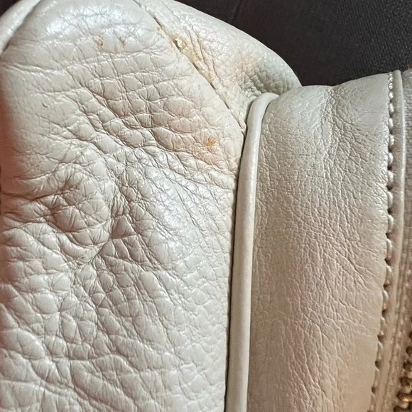 Marc Jacobs Classic Q Groovee Beige Leather Satchel Bag - Picture 15 of 16